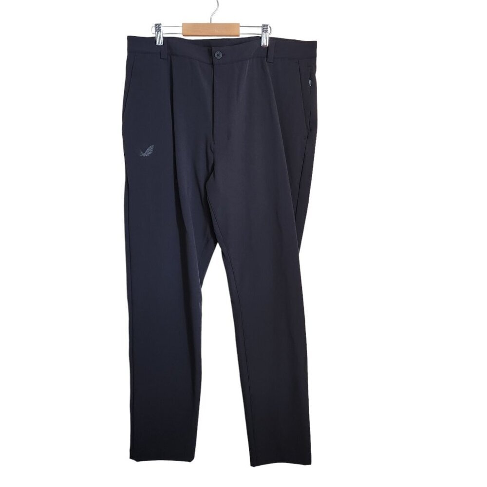 Castore Performance Pants Men's 36 Navy Blue Golf Activewear Polyester Blend NEW